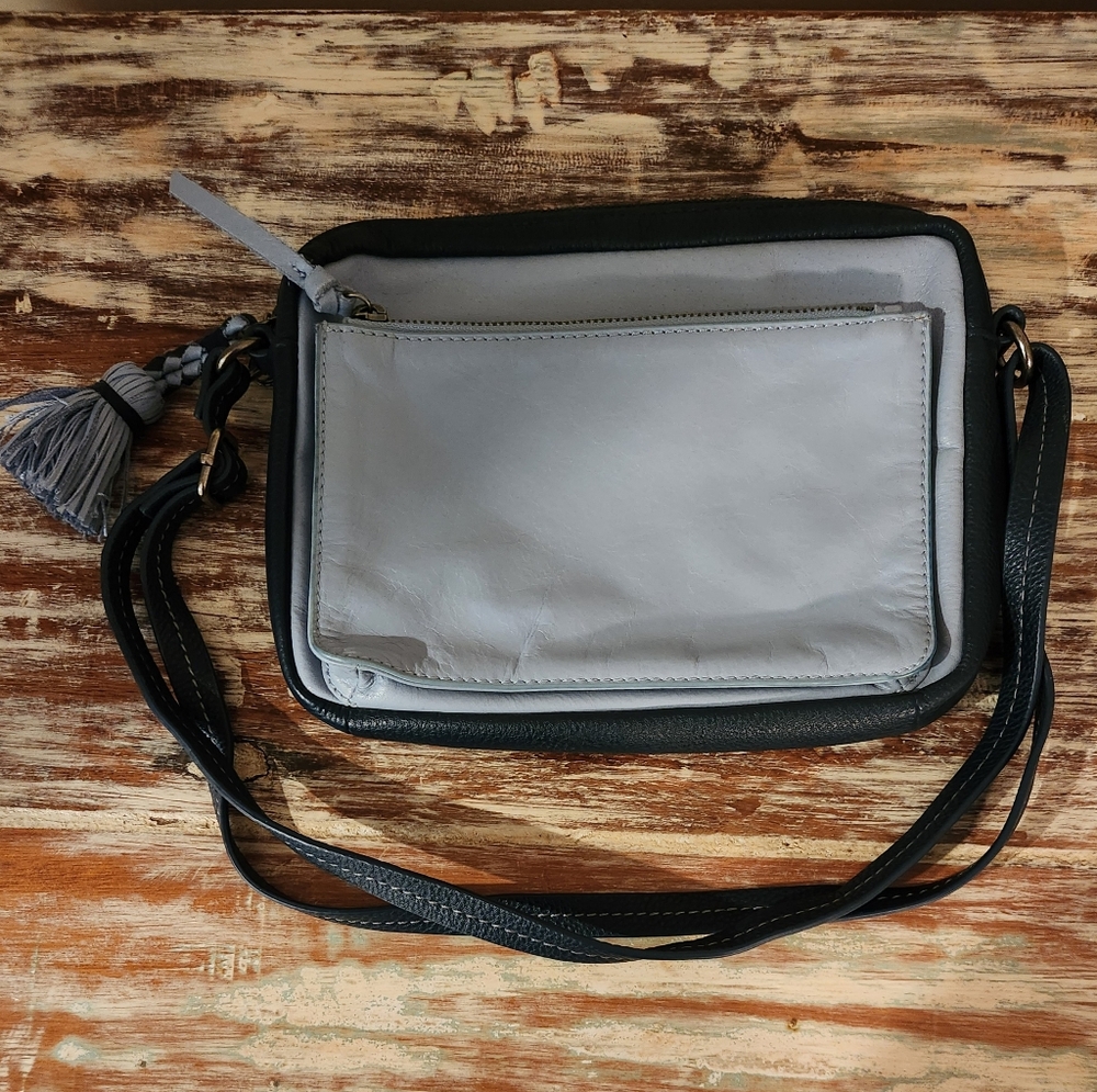 The Sak Blue Reyes Crossbody Leather Handbag